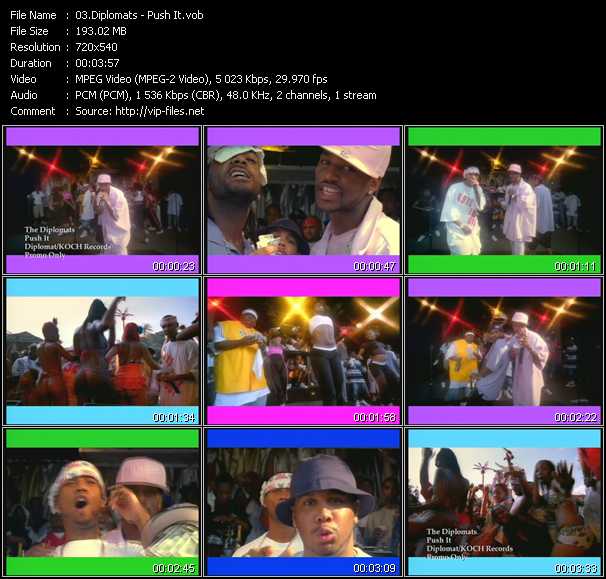 Diplomats Feat. Cam'Ron, J.R. Writer, Jim Jones And Juelz Santana video ”Push It” from dvd ”Urban Video January 2005”