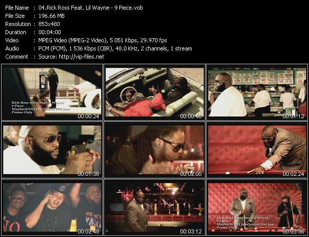 Rick Ross Feat. Lil' Wayne video ”9 Piece” from dvd ”Urban Video August 2011”