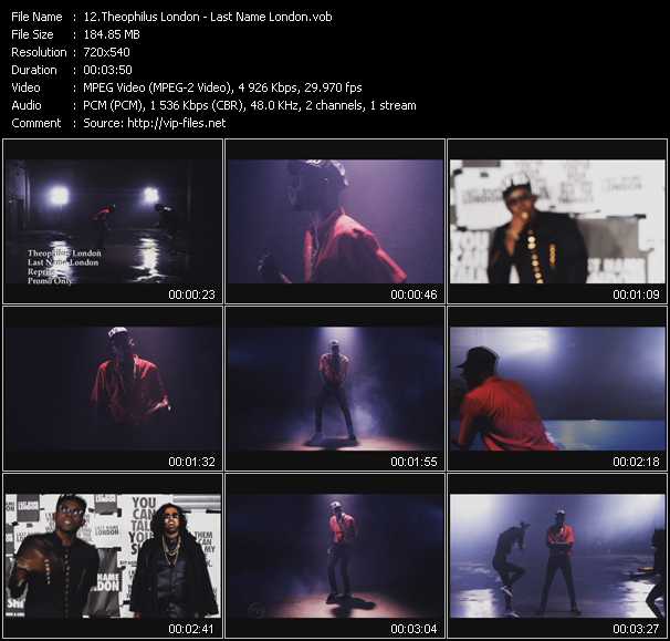 Theophilus London video ”Last Name London” from dvd ”Urban Video August 2011”