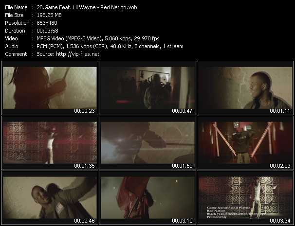 Game Feat. Lil' Wayne video ”Red Nation” from dvd ”Urban Video August 2011”