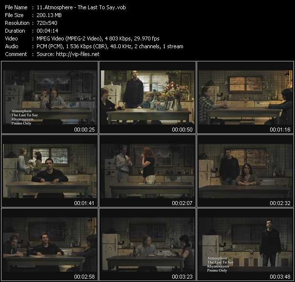 Atmosphere video ”The Last To Say” from dvd ”Urban Video September 2011”