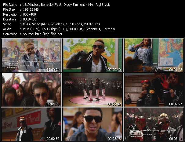 Mindless Behavior Feat. Diggy Simmons video ”Mrs. Right” from dvd ”Urban Video September 2011”