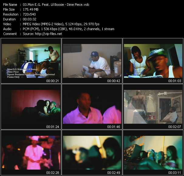 Mon E.G. Feat. Lil' Boosie video ”Dime Piece” from dvd ”Urban Video October 2011”