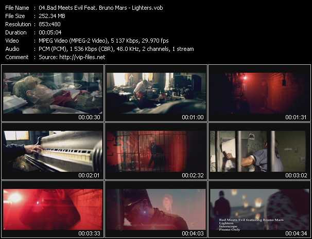 Bad Meets Evil Feat. Bruno Mars video ”Lighters” from dvd ”Urban Video October 2011”