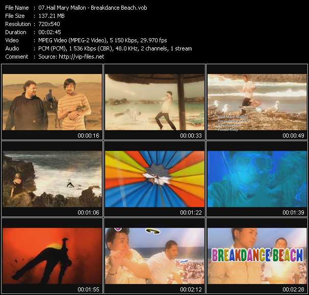 Hail Mary Mallon video ”Breakdance Beach” from dvd ”Urban Video October 2011”