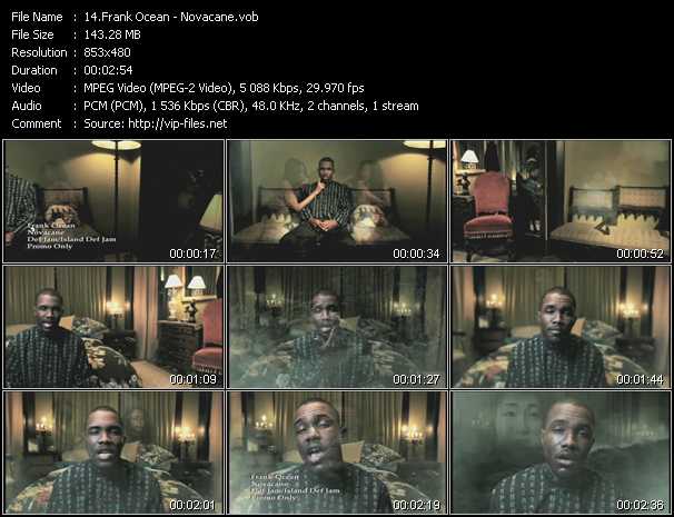 Frank Ocean video ”Novacane” from dvd ”Urban Video October 2011”