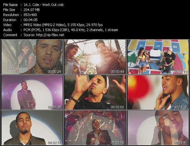 J. Cole video ”Work Out” from dvd ”Urban Video October 2011”