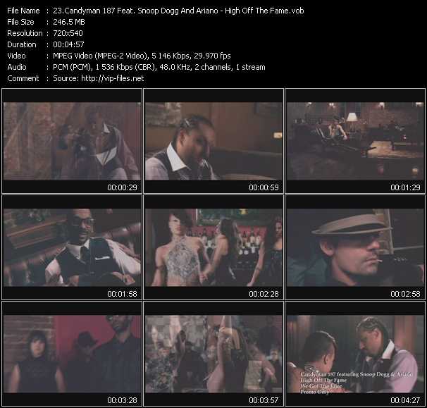 Candyman 187 Feat. Snoop Dogg And Ariano video ”High Off The Fame” from dvd ”Urban Video October 2011”