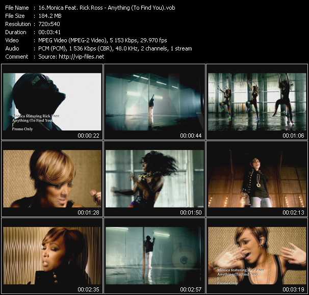 Monica Feat. Rick Ross video ”Anything (To Find You)” from dvd ”Urban Video November 2011”