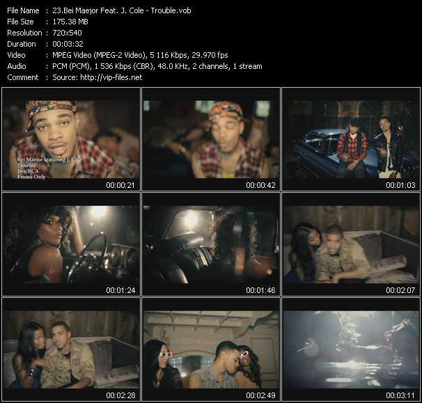 Bei Maejor Feat. J. Cole video ”Trouble” from dvd ”Urban Video November 2011”