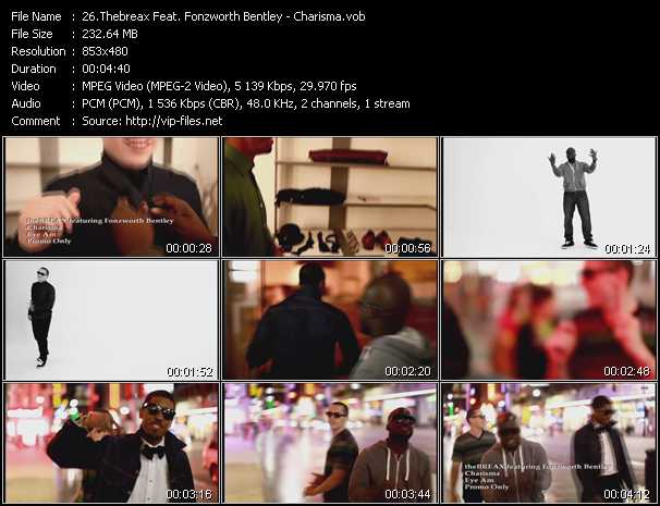 Thebreax Feat. Fonzworth Bentley video ”Charisma” from dvd ”Urban Video November 2011”