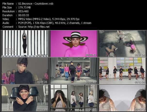 Beyonce video ”Countdown” from dvd ”Urban Video December 2011”