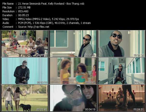 Verse Simmonds Feat. Kelly Rowland video ”Boo Thang” from dvd ”Urban Video December 2011”