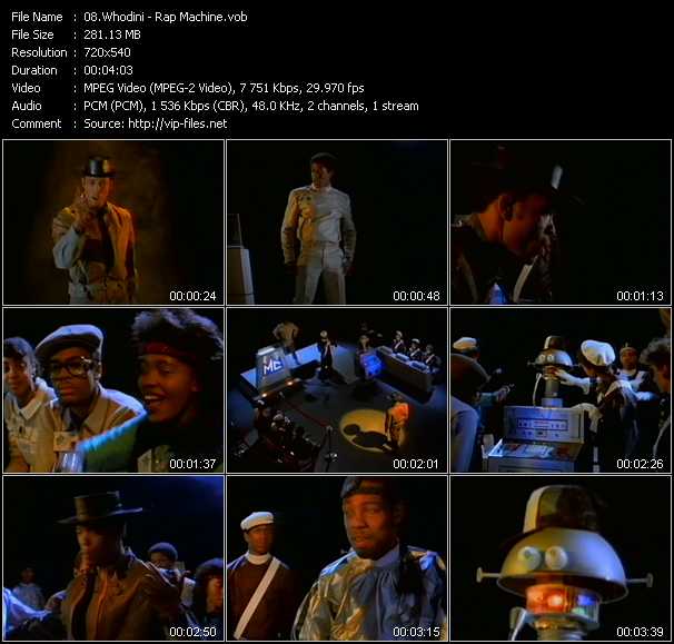 Whodini video ”Rap Machine” from dvd ”Rock America Dance February 1984”