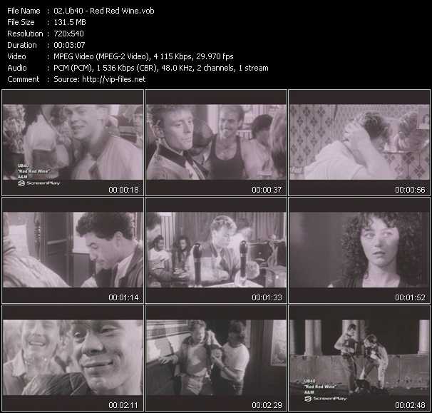 Ub40 video ”Red Red Wine” from dvd ”Screenplay VJ-Pro Classic Vision Reggae Vol.1 February 2006”