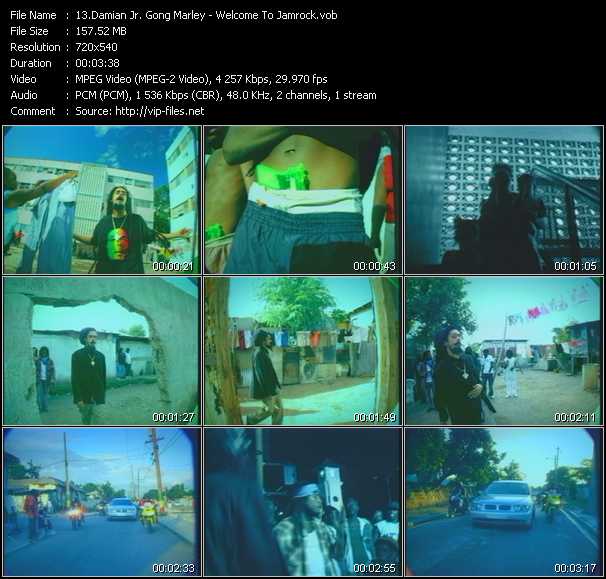 Damian Marley video ”Welcome To Jamrock” from dvd ”Screenplay VJ-Pro Classic Vision Reggae Vol.1 February 2006”