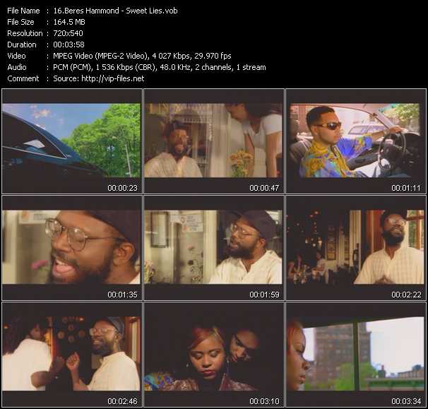 Beres Hammond video ”Sweet Lies” from dvd ”Screenplay VJ-Pro Classic Vision Reggae Vol.1 February 2006”