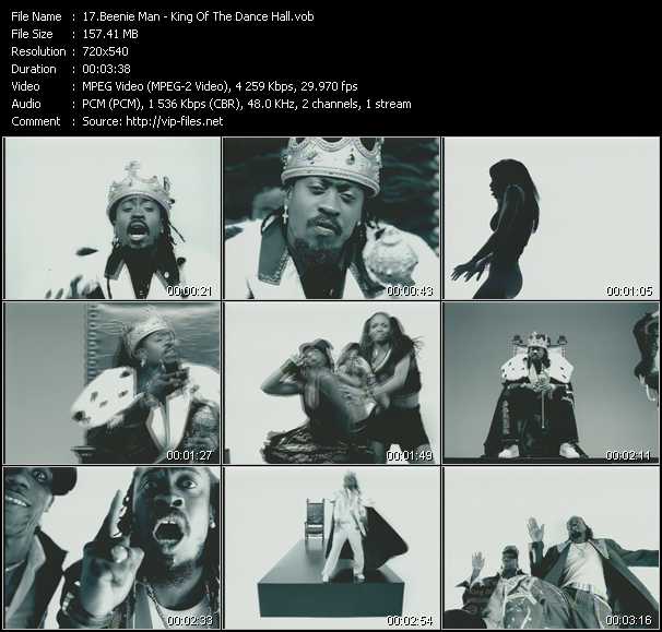 Beenie Man video ”King Of The Dance Hall” from dvd ”Screenplay VJ-Pro Classic Vision Reggae Vol.1 February 2006”