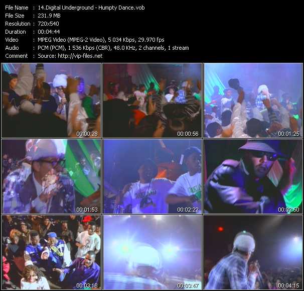 Digital Underground video ”The Humpty Dance” from dvd ”Screenplay VJ-Pro Classic Vision Old Skool Vol.2 October 2005”