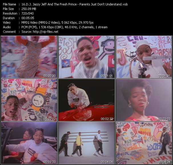 Dj Jazzy Jeff And The Fresh Prince video ”Parents Just Don't Understand” from dvd ”Screenplay VJ-Pro Classic Vision Old Skool Vol.2 October 2005”