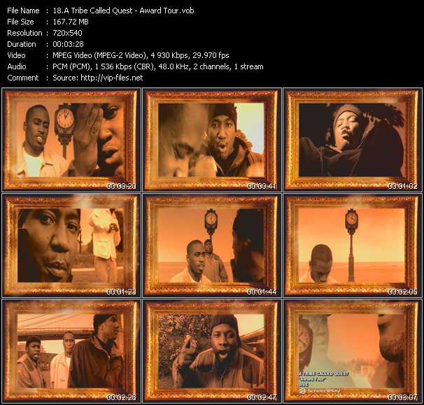 A Tribe Called Quest video ”Award Tour” from dvd ”Screenplay VJ-Pro Classic Vision Old Skool Vol.2 October 2005”