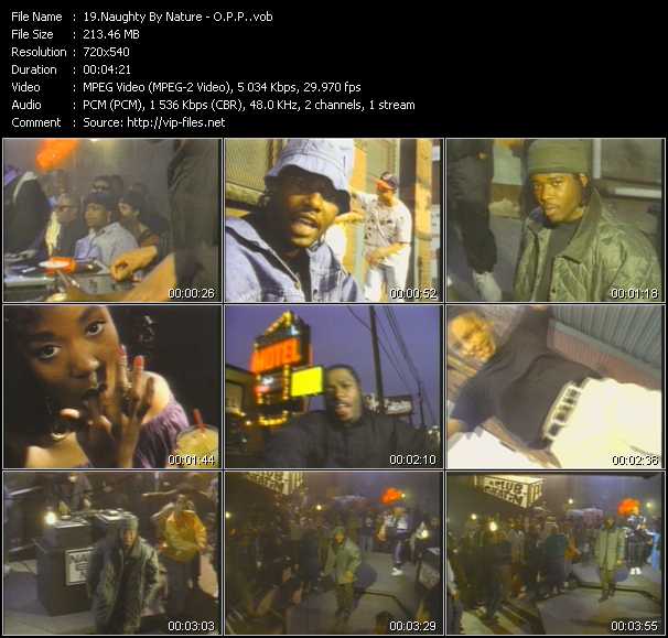 Naughty By Nature video ”O.P.P.” from dvd ”Screenplay VJ-Pro Classic Vision Old Skool Vol.2 October 2005”