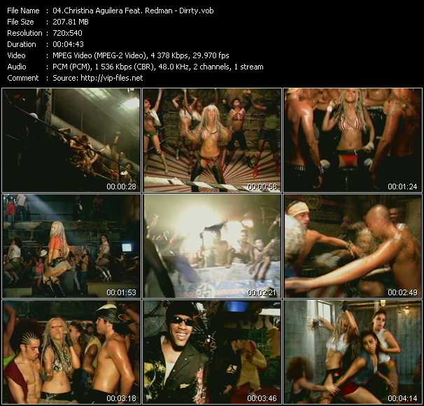 Christina Aguilera Feat. Redman video ”Dirrty” from dvd ”Screenplay VJ-Pro Classic Vision VJ Picks Vol.2 October 2007”