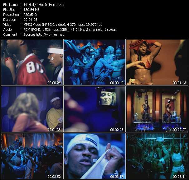 Nelly video ”Hot In Herre” from dvd ”Screenplay VJ-Pro Classic Vision VJ Picks Vol.2 October 2007”