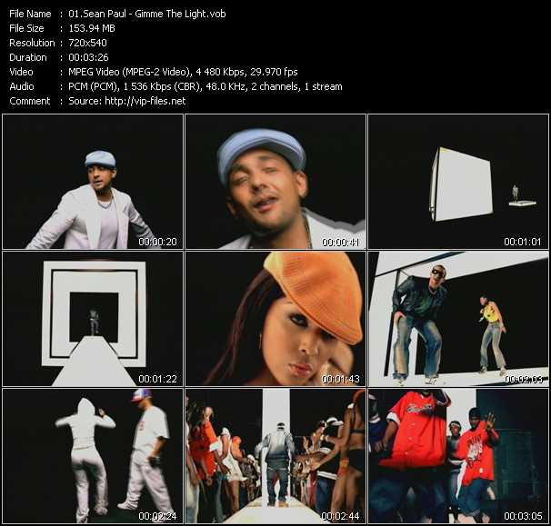 Sean Paul video ”Gimme The Light” from dvd ”Screenplay VJ-Pro Classic Vision Reggae Vol.2 December 2007”