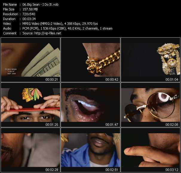 Big Sean video ”I Do It” from dvd ”Screenplay VJ-Pro Urban Vision August 2011”