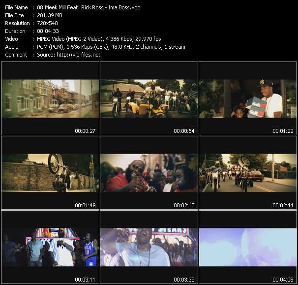 Meek Mill Feat. Rick Ross video ”Ima Boss” from dvd ”Screenplay VJ-Pro Urban Vision October 2011”