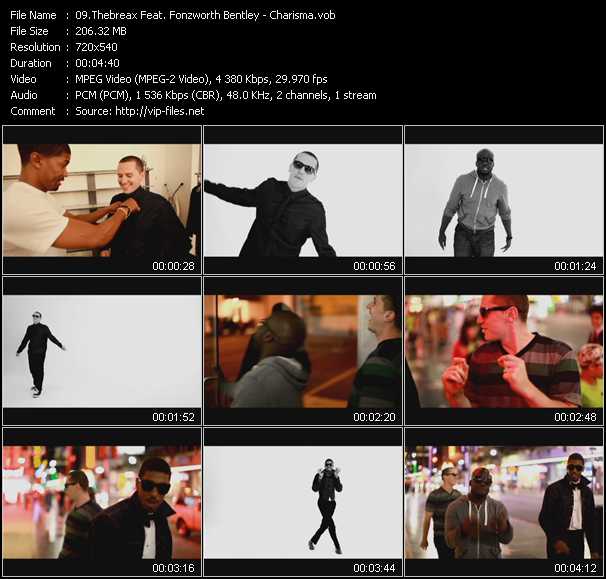 Thebreax Feat. Fonzworth Bentley video ”Charisma” from dvd ”Screenplay VJ-Pro Urban Vision October 2011”