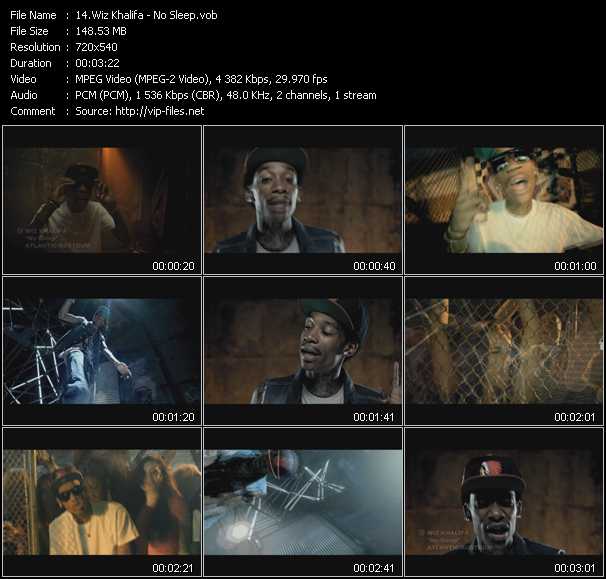 Wiz Khalifa video ”No Sleep” from dvd ”Screenplay VJ-Pro Urban Vision October 2011”