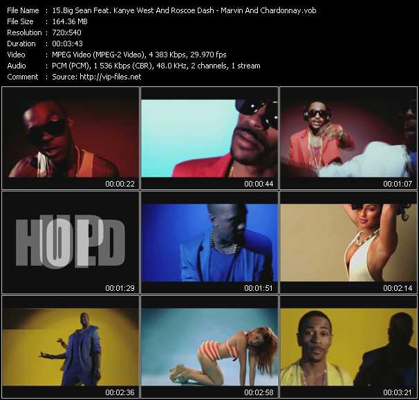 Big Sean Feat. Kanye West And Roscoe Dash video ”Marvin And Chardonnay” from dvd ”Screenplay VJ-Pro Urban Vision October 2011”