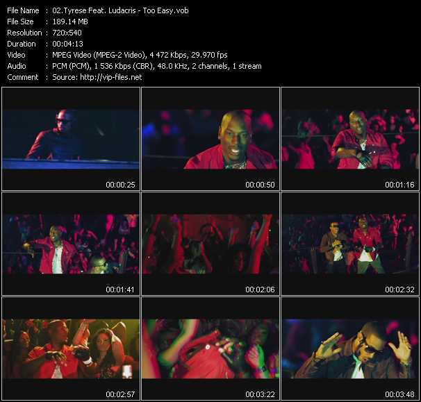 Tyrese Feat. Ludacris video ”Too Easy” from dvd ”Screenplay VJ-Pro Urban Vision December 2011”