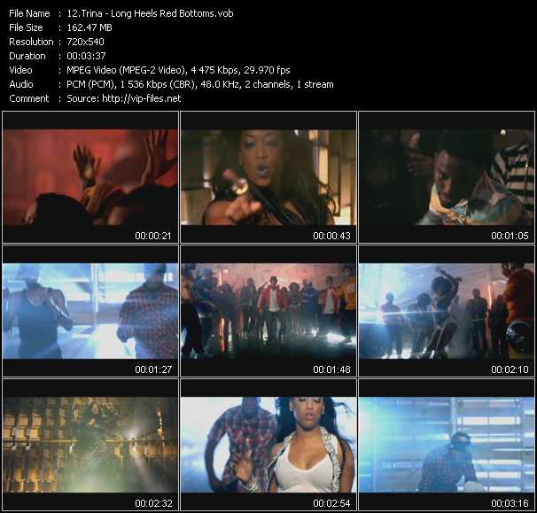 Trina video ”Long Heels Red Bottoms” from dvd ”Screenplay VJ-Pro Urban Vision December 2011”