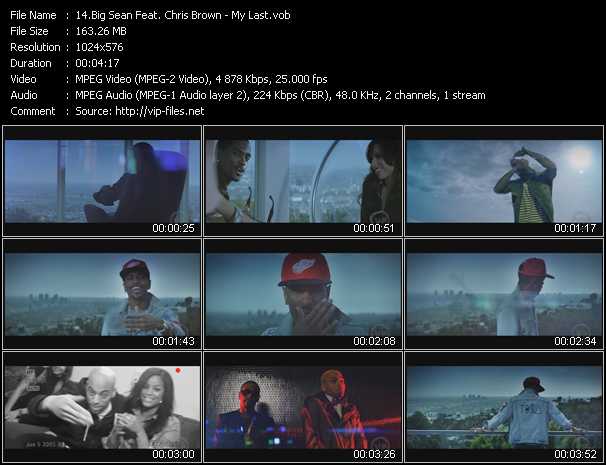 Big Sean Feat. Chris Brown video ”My Last” from dvd ”The Video Pool UK January 2012”