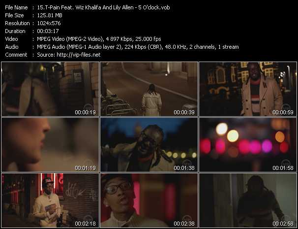 T-Pain Feat. Wiz Khalifa And Lily Allen video ”5 O'Clock” from dvd ”The Video Pool UK January 2012”