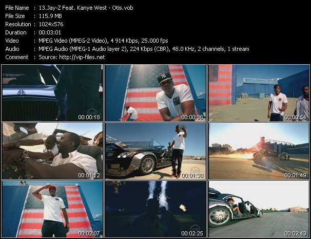 Jay-Z Feat. Kanye West video ”Otis” from dvd ”The Video Pool UK September 2011”