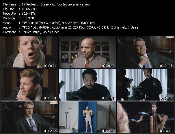 Professor Green video ”At Your Inconvenience” from dvd ”The Video Pool UK September 2011”