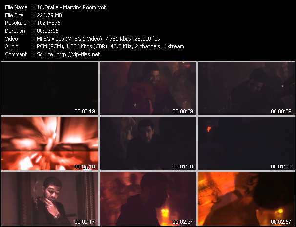 Drake video ”Marvins Room” from dvd ”Vip-Express Videos July 2011 Vol.1”