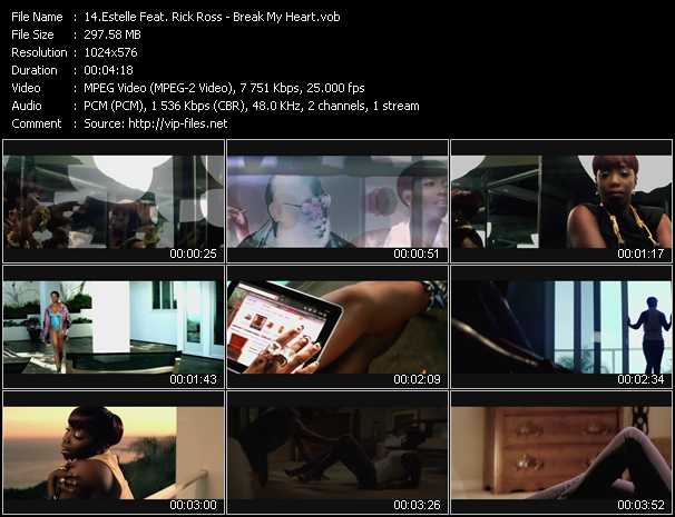 Estelle Feat. Rick Ross video ”Break My Heart” from dvd ”Vip-Express Videos July 2011 Vol.1”