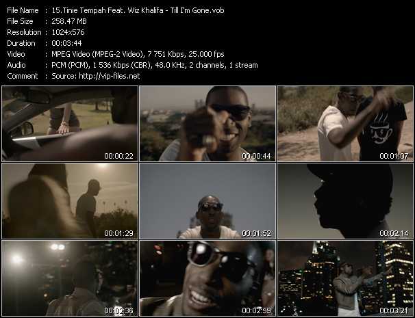 Tinie Tempah Feat. Wiz Khalifa video ”Till I'm Gone” from dvd ”Vip-Express Videos July 2011 Vol.1”