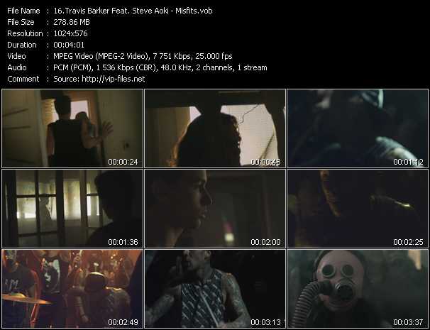 Travis Barker Feat. Steve Aoki video ”Misfits” from dvd ”Vip-Express Videos July 2011 Vol.2”