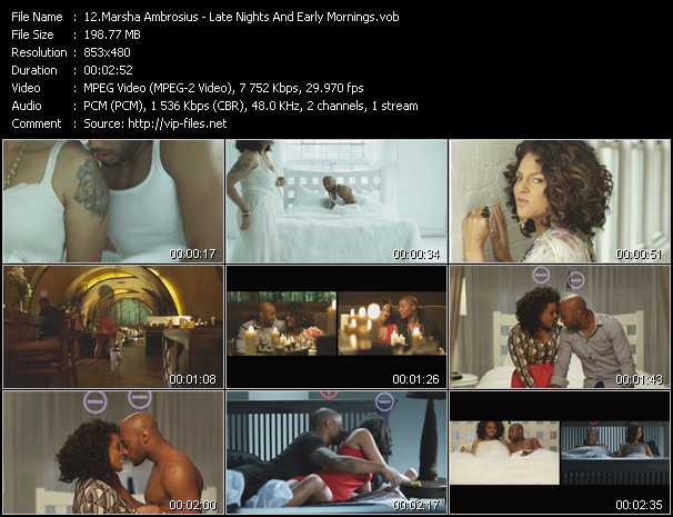 Marsha Ambrosius video ”Late Nights And Early Mornings” from dvd ”Vip-Express Videos August 2011 Vol.1”