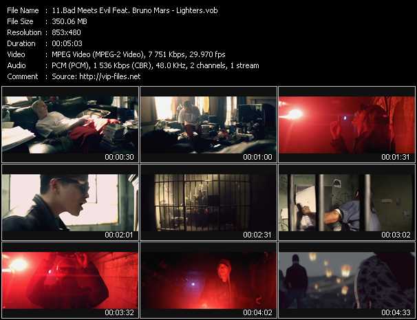 Bad Meets Evil Feat. Bruno Mars video ”Lighters” from dvd ”Vip-Express Videos August 2011 Vol.2”