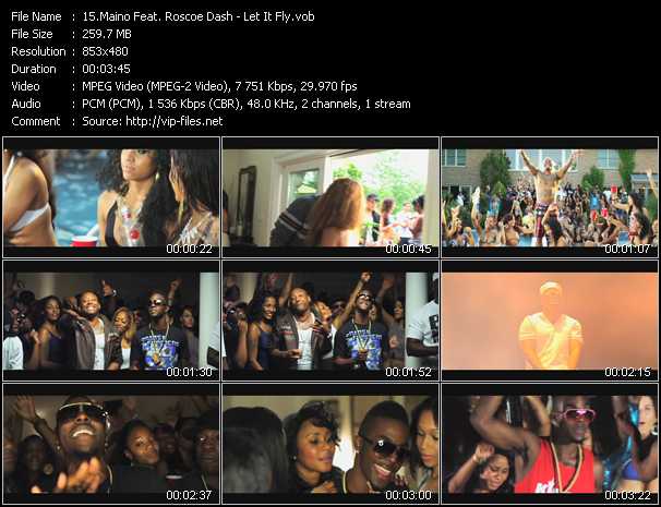 Maino Feat. Roscoe Dash video ”Let It Fly” from dvd ”Vip-Express Videos August 2011 Vol.2”