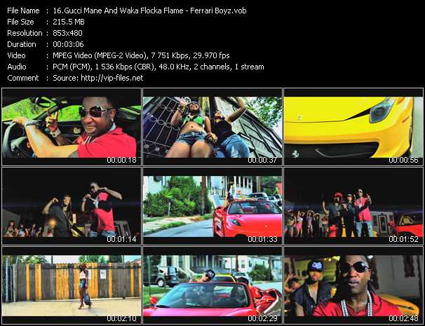 Gucci Mane And Waka Flocka Flame video ”Ferrari Boyz” from dvd ”Vip-Express Videos August 2011 Vol.2”