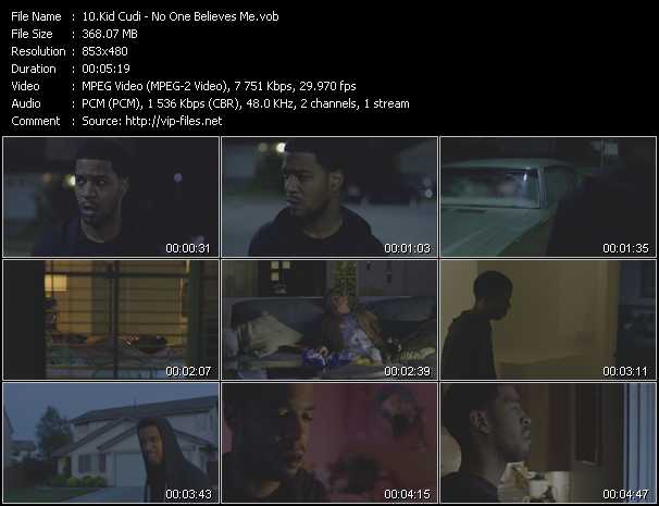 Kid Cudi video ”No One Believes Me” from dvd ”Vip-Express Videos August 2011 Vol.3”