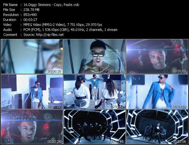 Diggy Simmons video ”Copy, Paste” from dvd ”Vip-Express Videos August 2011 Vol.3”